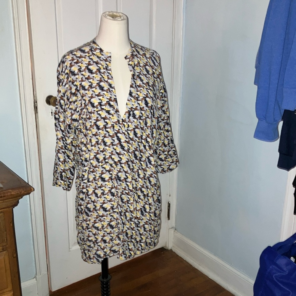 Zara tunic top or dress retro pattern